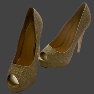 MERUMOTE Women's Platform Stiletto Heels Shoes Peep Toe Pumps 6in Heels size 7